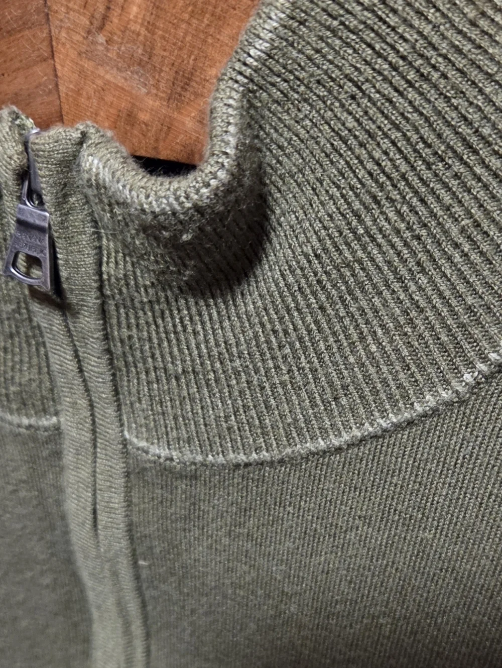 Y2K Vintage Banana Republic Mens Full Zip Sweater Cashmere Blend Green Sz Medium